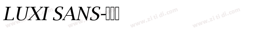 LUXI SANS字体转换